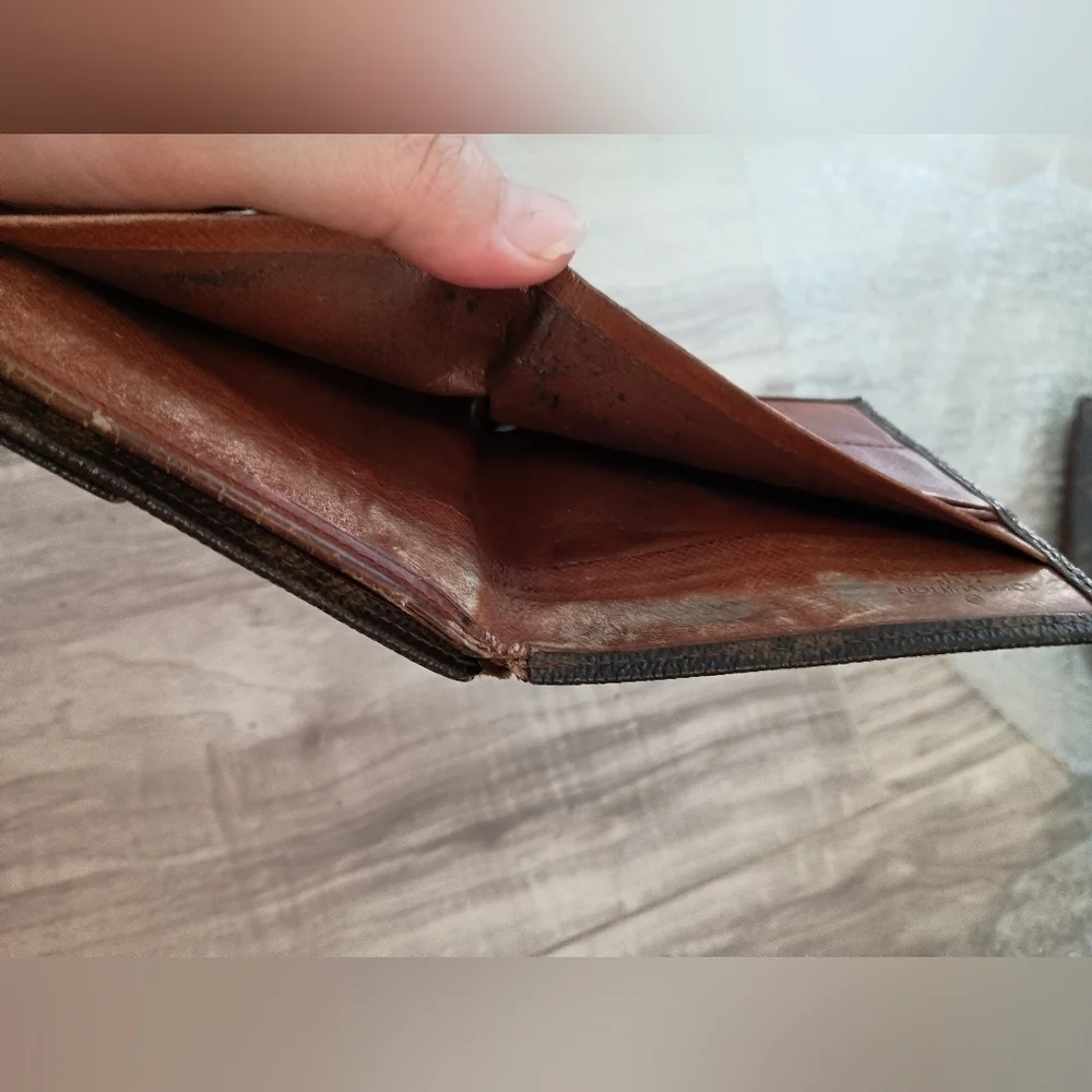 Louis-Vuitton Bifold Wallet Brown Authentic